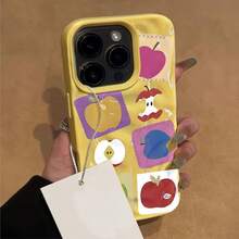 Funda divertida para phone, compatible con phone 11, 15 Plus, 16 Pro, 14 y 12 Pro, con estampado de meteorito. Resistente a golpes. - Amarillo - Ver 4