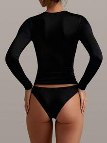 YZMJAFU 女士纯色休闲运动瑜伽上衣，适合跑步、日常锻炼、瑜伽和户外活动，女士基础款运动T恤，情人节服装