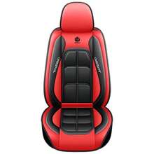 2 PACK Leather Seat Cover Universal Fit Front Seat Covers Waterproof Breathable Seat Covers Car Protector For Most Sedans SUV Pick-Up Truck (Black&Red) - 紅色 - 查看 11