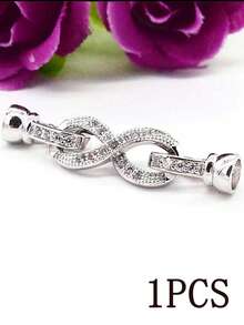 1 Pc Brass Jewelry Accessories -Lnset Zirconia Hook Connector Necklace And Bracelet Making,DIY Accessories