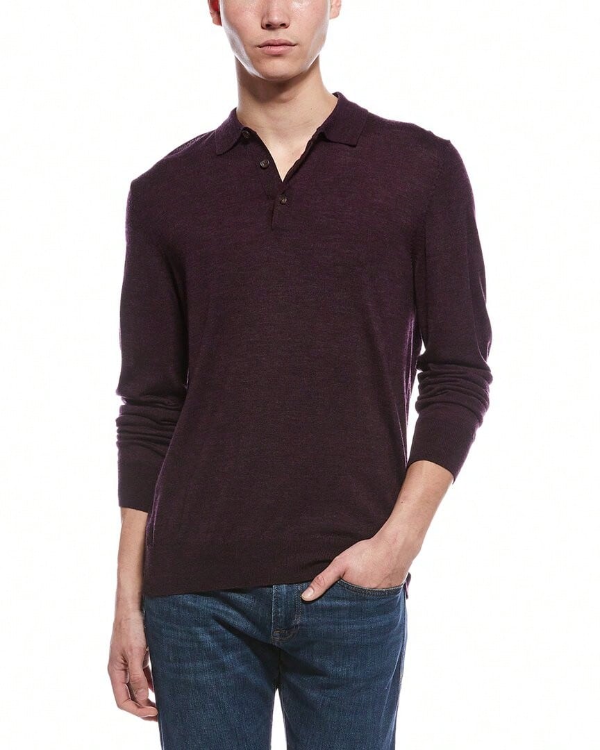 Bruno Magli Wool Polo Sweater - 紫色 - 查看 1