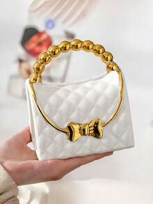 1pc Ceramic Handbag Shaped Mug With Bow Design, Fan-Shaped Handle, Creative Light Luxury Bag Shaped Ceramic Cup, Personalized Coffee Cup Plate Set, Home Water Cup, Girl's Gift, Home Decoration, New Year's Gift, Valentine's Day Gift - 彩色 - 查看 5