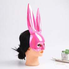 1pc Rabbit Mask, Photo Booth Prop, Bunny Masquerade Mask, Suitable For Parties, Bars, Easter, New Year And Various Occasions - Multicolor - View 4