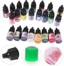 1 juego de 24 colores, 5 ml/botella, esencia de color altamente concentrada, pegamento de resina, pigmento de resina, tóner de resina para pintura artesanal de tinte de resina DIY, Colores Creativos para Manualidades,Agentes de Coloración Suave,Pigmentos de alta calidad,Creadores Hechos a Mano,Entusiastas de las Manualidades. - 24 colores - Ver 6