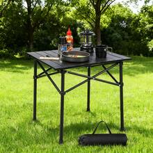 Virplik Lightweight Outdoor Folding Table With Storage Bag, Durable Portable Camping Table For Picnic, BBQ, Coffee,Beach And Travel (Black) - Black - View 1