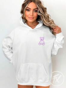 Bear Sweatshirt Be Yourself Be Yourself Humor Bear  3160 - Blanco - View 5