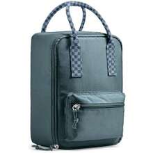 Fit & Fresh Connor - Lonchera para niños, versátil con aislamiento térmico para escuela y campamento, bolsa de almuerzo para adultos con bolsillo frontal con cierre, verde(Estándar gris (Boulder Gray)) - Tipo 2 - Ver 1