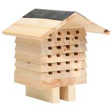 vidaXL Bienenhotel Tanne Massivholz 22x20x20 Cm - Giallo - Visualizzare 1