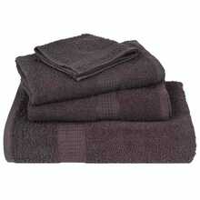 vidaXL 6-Teiliges Handtuch-Set In Anthrazit, 360 G/M², 100% Baumwolle - Grey - View 4