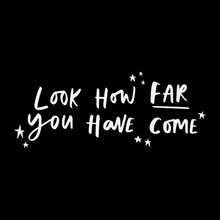 38x15.3cm "See How Far You've Come" Motivational Quote Wall Decal Sticker, Suitable For Mirror, Glass, Minimalist Text Sticker - White - View 5