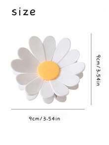 1个零食封口夹，个性化雏菊花瓣创意设计。3D立体饱满强磁封口夹，可爱吸睛的冰箱贴，防潮防尘食品袋夹。温馨治愈的小巧精致家居装饰品。
