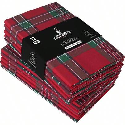 Cotton Cloth Napkins 12 Pack - 51x 51 Large Reusable Serviettes - Oversized Reusable Napkins - Hotel Quality Table Napkins Party, Wedding.