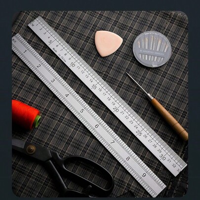 Stainless Steel Tailor Ruler, Sewing Measuring Ruler, Inch Ruler, Clothing Measurement Tailor Tool