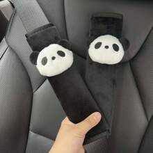 2 Cute Panda Seatbelt Decorations To Protect Your Neck And Prevent Seatbelt Scratches.Panda Decorates Car Interior, If You Love Pandas, Don'Miss It, Belt Protector, Car Accessories, Fun Car Decoration, Lightweight Design, Comfortable Cushion, Belt Pad, Panda Enthusiasts, Pet Lovers