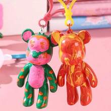 OBOVAY DIY Fluid Bear Handmade White Mold Doll Figurine, Home Room Decor, Doll Model Gift - Multicolor - View 1