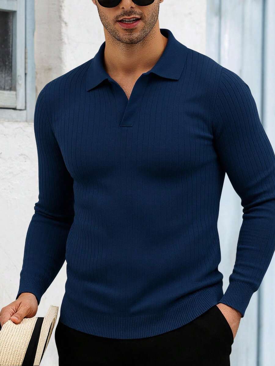 Men Sweaters - Bleu marine - Voir 1