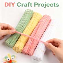 散装毛根清洁条，200/400 根，工艺品制作材料，毛根清洁条，创意 DIY 房间装饰，圣诞装饰，毛根清洁条，散装彩色毛根清洁条，DIY 工艺品材料。 - 彩色 - 查看 4