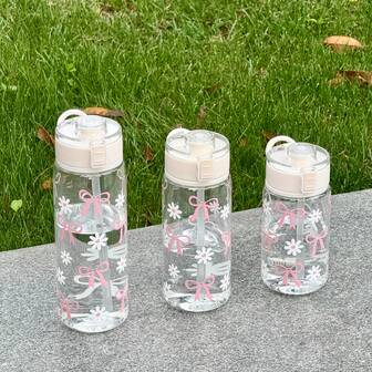 HILAKE 1个14盎司/20盎司/27盎司复古饮水瓶，单层蝴蝶结雏菊爱心塑料杯 - 可重复使用露营冰咖啡杯，便携耐用，适合野餐、户外活动、婚礼、生日、母亲节、夏季补水。