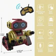 智能机器人玩具，自动演示和手势控制，头部和手臂灵活运动，可跳舞，适合3岁以上儿童，男孩女孩皆宜。 - 彩色 - 查看 12