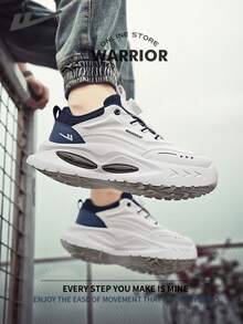 Warrior Comfortable Street Style Thick Soled Men's Shoes Autumn And Winter Comfortable Running Shoes Modest Style Casual Yet Sleek Sneakers Applicable Throughout The Year Wear-Resisting All-Day Wear Training Sneakers