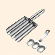 1套304不锈钢饭团肉饺制造机，多功能鱼丸虾滑模，商用及家用厨房煎炸工具 - 銀色 - 查看 9