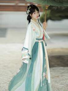 Hanfu Sets - màu xanh lá - Xem 1