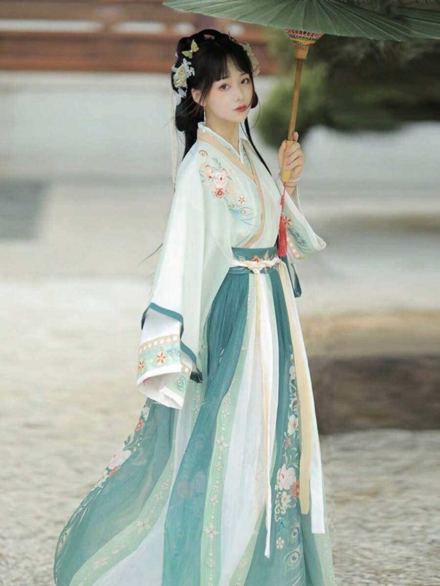 Hanfu Sets - màu xanh lá - Xem 1