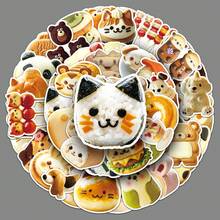 50张动物造型食物贴纸，可用于饼干、面包、可爱食物装饰、剪贴簿、杯子等。 - 彩色 - 查看 3