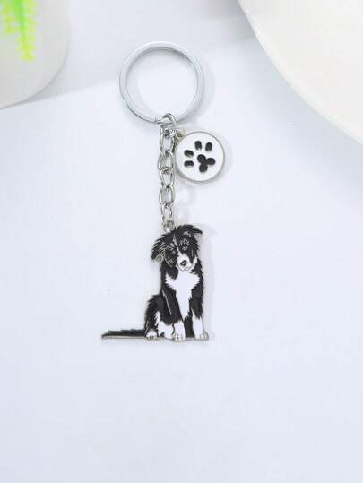 1pc Metal Metal Cute Shepherd Dog Keychain Cute Animal Key Chain Bag Charm Woman Jewelry Gift For Boyfriend Gift