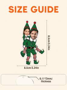 Regalos de Navidad personalizados, Duendes divertidos para parejas - Decoraciones de fotos acrílicas personalizadas, Regalos de Navidad, Multifuncional, Duradero, Ornamental, Reutilizable, Exquisito, Elegante, de alta calidad, Colorido, Moderno, Personalizado, Único, Regalos ideales para él, Regalos ideales para ella, Novio, Papá, Novia, Mamá, Familia, Amigos, Salón de té, Hogar, Jardín, Oficina, Para aniversarios, Para el Día de San Valentín, Para el Día de la Madre, Para cumpleaños, Para el Día del Padre, Para graduación, Para bodas, Para inauguración de casa, Suministros de decoración del hogar personalizados, Vida elegante, Vida artística