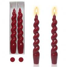 Short Taper Candle Red Candlesticks,7inches Spiral Tapered Candles Cute Candle Sticks Small Twisted Candlestick For Holiday Wedding Party Women Gifts(2-Deep Red){Inchcolor_nameinch:InchRedinch,Inchsize_nameinch:Inch7INCHinch} - 紅色 - 查看 1