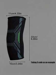 1 Pair - Compression Elbow Sleeves, High Elasticity Knitted Elbow Guards, Breathable And Comfortable - Suitable For Daily Work, Life, Fitness, Running, Tennis, Badminton And Other Sports - Unisex Fitness Accessory - Black - View 12