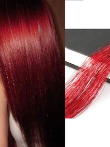 Tóc giả kim tuyến bóng mượt, tóc nối tổng hợp, tóc giả cắt laser, tóc nối kim tuyến nhiều màu sắc. - Nhiều màu - Xem 16