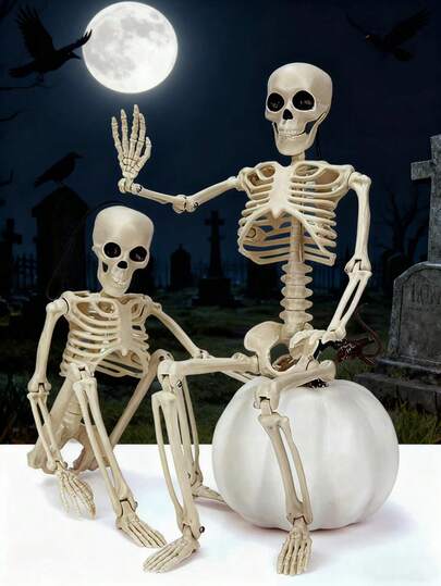 Movable Joints Halloween Skeleton Haunted House Party Decoration Props Indoor And Outdoor Home Horror Atmosphere Decoration