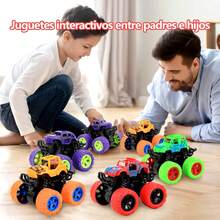 4 Piezas Juguete de Monster Truck - Coche de juguete a fricción para empujar y tirar, el mejor regalo de Navidad y fiesta de cumpleaños para niños y niñas de 3 años en adelante, Monster de Navidad, Juguetes y juegos para niños, Fiesta de coches para niños, Monster Truck, Camión, Monster Trucks, Vuelta al colegio,Juguete De Camión Monstruo De 4 Piezas Para Niños Y Niñas: Coche De Juguete De Empuje Con Fricción Juego De Juguete De Coche De Inercia Coche De Juguete Para Acrobacias Suministros Para Fiestas De Cumpleaños Adecuados Para Niños Mayores De 3 Años - Multicolor - Ver 8