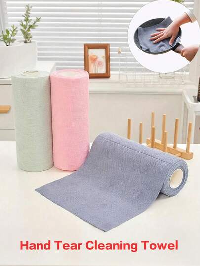 أقمشة تنظيف متعددة الاستخدامات من الألياف الدقيقة، مناشف تنظيف قابلة للتمزيق باليد، مناشف تنظيف المطبخ قابلة للتمزيق، منتجات تنظيف متعددة الاستخدامات للمنزل، بديل لمناشف المطبخ، أدوات تنظيف، مناسبة للسيارات والأدوات المنزلية والأثاث والغرف والحمامات وهدايا عيد الميلاد والكريسماس، خيار مثالي لهدايا المناسبات