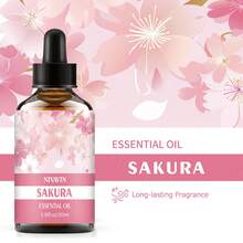 NIVAVIN 30ml/60ml/100ml Sakura Essential Oil, Floral Fragrance Plant Extract, Long-Lasting & Fresh, Suitable For Face, Body, Hands & Feet Care, Also For Aroma Diffuser, Massage, Multi-Purpose, Portable Bottle Design, Ideal Gift For Christmas, Halloween, Easter - Cherry Blossom Essential Oil - View 4