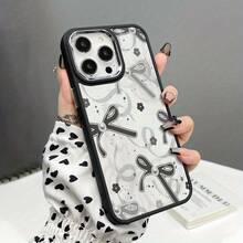 2PCS Minimalist Pearl Butterfly Pattern Phone Case For IPhone 16 Pro Max/15 Pro/14 Plus/13/12/11/7/8 Plus/X/Xr/Xs Max, Shockproof And Durable, Fashionable Design, TPU Protective Cover. FOR-YOUR-BELOVED-PHONE - 1PCS - View 2