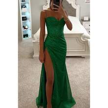 Women's Fashion Sexy European And American Hot-Selling Dress Long Gown Party Evening Dress - 銀色 - 查看 4