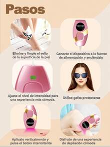 Depiladora Láser IPL Portátil para Uso en Casa - Indolora, Segura y Efectiva para Todo el Cuerpo - Tipo de Enchufe A USA (110-127V) - Ver 4