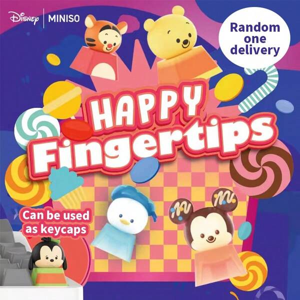 Miniso Disney Dynamic Fingertip Series Mini Particle Blind Box Lightweight Material Design Smooth Fingertip Rotation With Exclusive Character Number IP Peripheral Collection (Random Delivery)(1 PC)