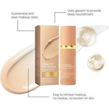 Suero Protector Solar SPF 50 + Base de Maquillaje 4-en-1 – Hidratante, Unifica Tono, Adaptación al Color, Cuidado Facial - Carne - Ver 5