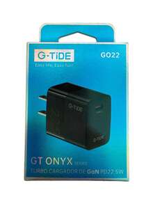 Turbo Cargador De GaN Con Funda PD USB Tipo C 22.5W 3A GT - Blanco y Negro - Ver 2