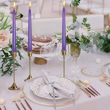 10 Inch Purple Taper Candles,Set Of 4 Tapered Candle, Tall Candlesticks,Conical Stick Candles,Less,Home Dinner, Party, Wedding, Halloween, Christmas (Purple, 10inch){Inchcolor_nameinch:InchPurpleinch,Inchsize_nameinch:Inch10inchinch} - 紫色 - 查看 5