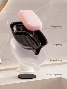 1pc Soap Dish - Luxury Suction Cup Soap Holder, Bathroom Storage Rack, Suitable For Bathroom Countertop Bathroom Accessories Bathroom Tools