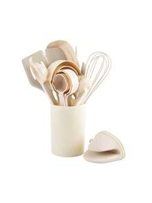 Bộ dụng cụ làm bánh bằng silicon 21 món, dụng cụ đánh trứng, dụng cụ cạo, thìa đong, cốc đong, chổi chống nóng, thìa dẹt, bao gồm khay, cốc đong, thìa đong, hộp đóng gói - Nhiều màu - Xem 16