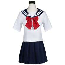 JK Uniform Sailor Suit Female JK Basic White Two-Piece Three-Piece Set Japanese Class Uniform College Style Suit - 水手服 - 查看 1
