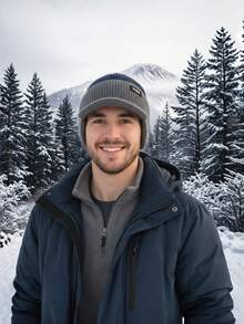 男女通用 Y2K 街头迷彩提花针织帽，春季保暖休闲贝雷帽秋季装 - A - 查看 9