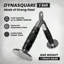 Tricep Press Down Cable Machine Attachment, Heavy Duty Solid Steel Body Training Lat Pulldown Home Gym Accessories, Double D Row Handle, V Bar, Ankle Straps, Tricep Rope, Pull Down Bar - mặc định - Xem 5