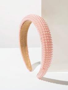 Thick Sponge Korean-Style Headband With Sizeable Rhinestone And Faux Pearl Decor, Suitable For Women And Women's Everyday Outings, Multi-Functional Hair Accessory For Washing Face Or Styling Hair , Hairband, Hair Hoop Headbands Head Accessories Beauty Home Hair Accessories - Multicolor - View 47